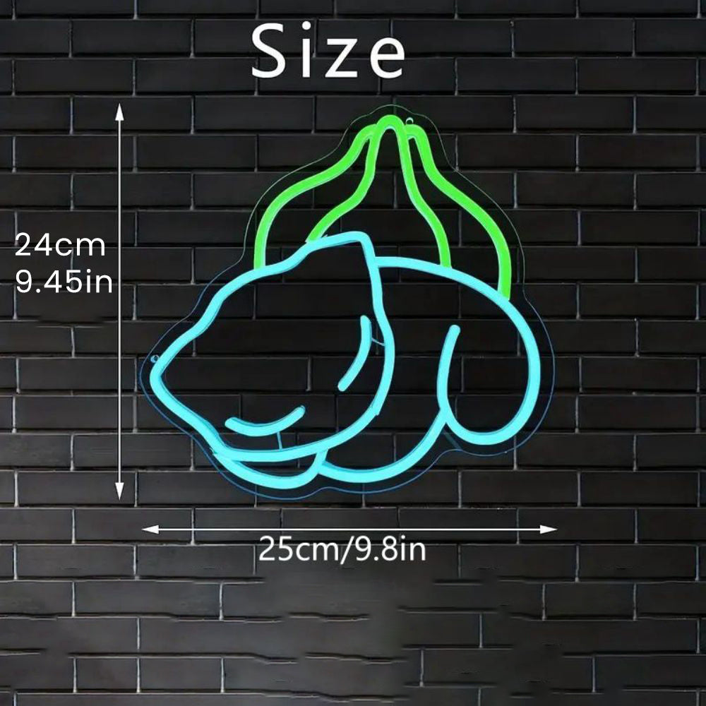 Sleeping Bulbasaur Neon Light