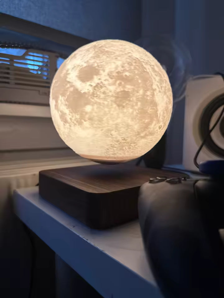Floating Moon Lamp with Magnetic Levitation