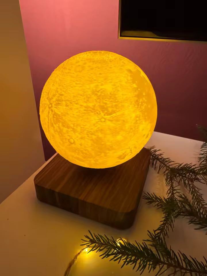 Floating Moon Lamp with Magnetic Levitation