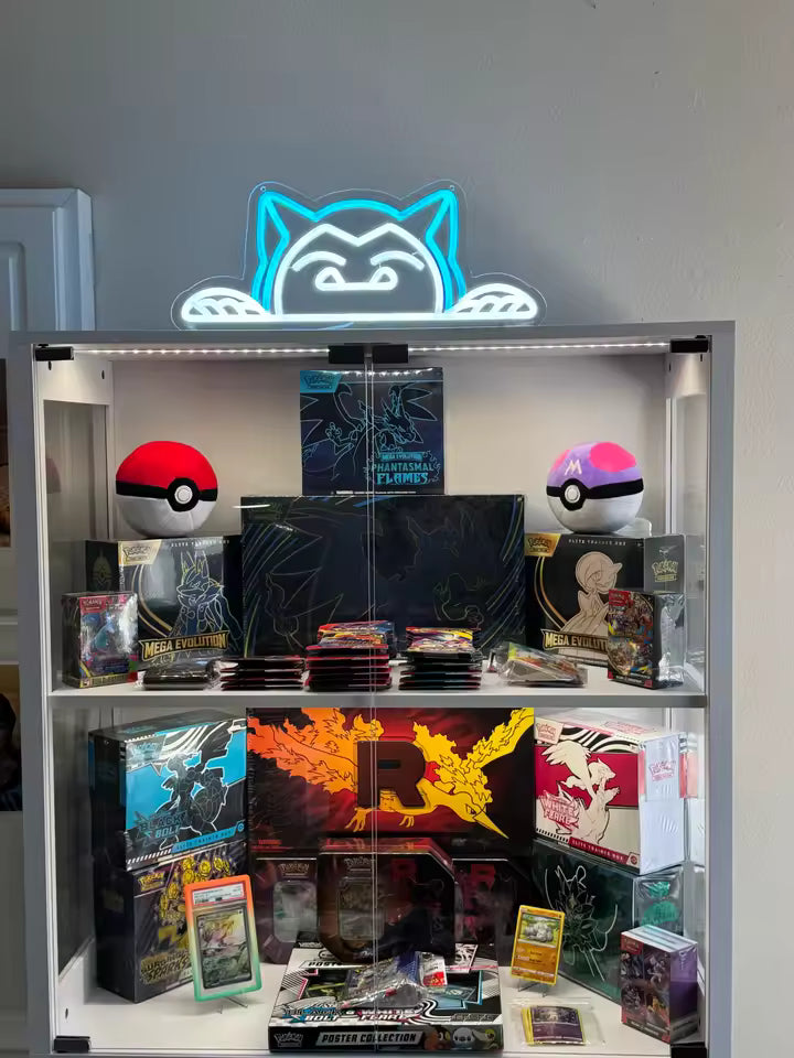 Sleepy Snorlax Peek Neon LED Wall Light