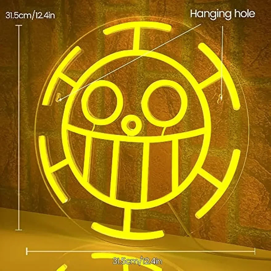 Law Smiling Jolly Roger Neon Light