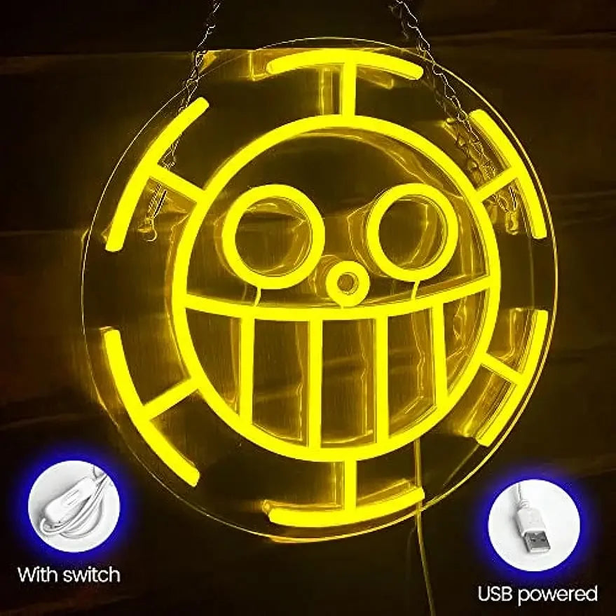 Law Smiling Jolly Roger Neon Light