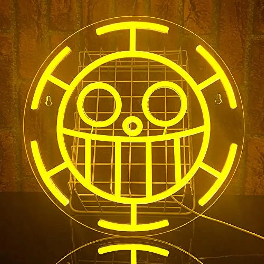 Law Smiling Jolly Roger Neon Light
