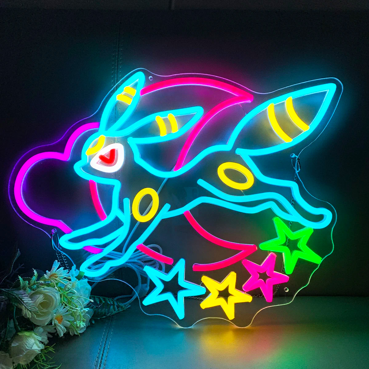 Umbreon Neon LED Wall Light