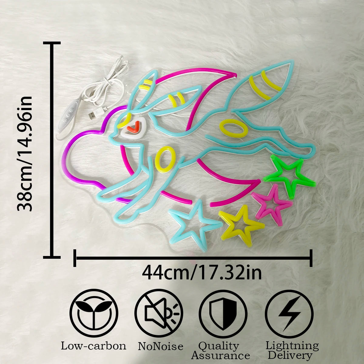 Umbreon Neon LED Wall Light