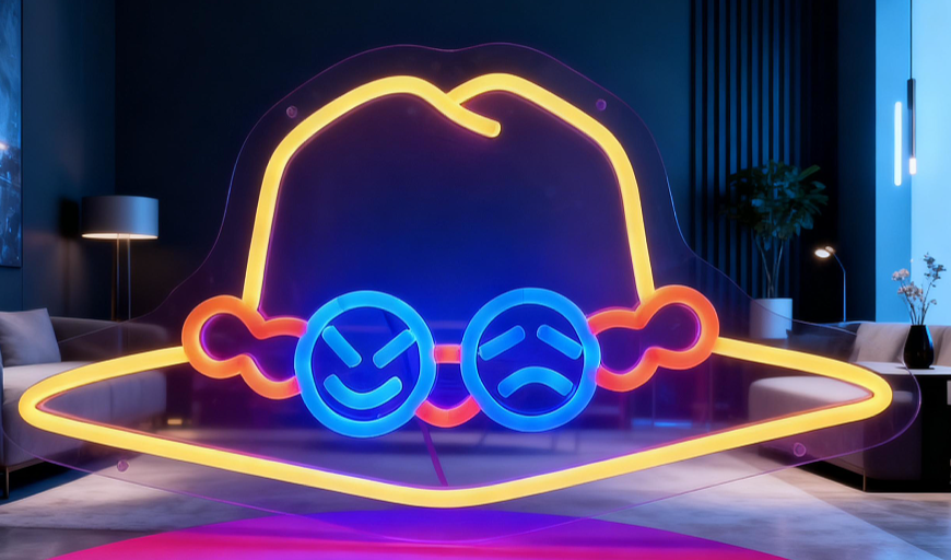 Ace's Hat Neon Wall Light