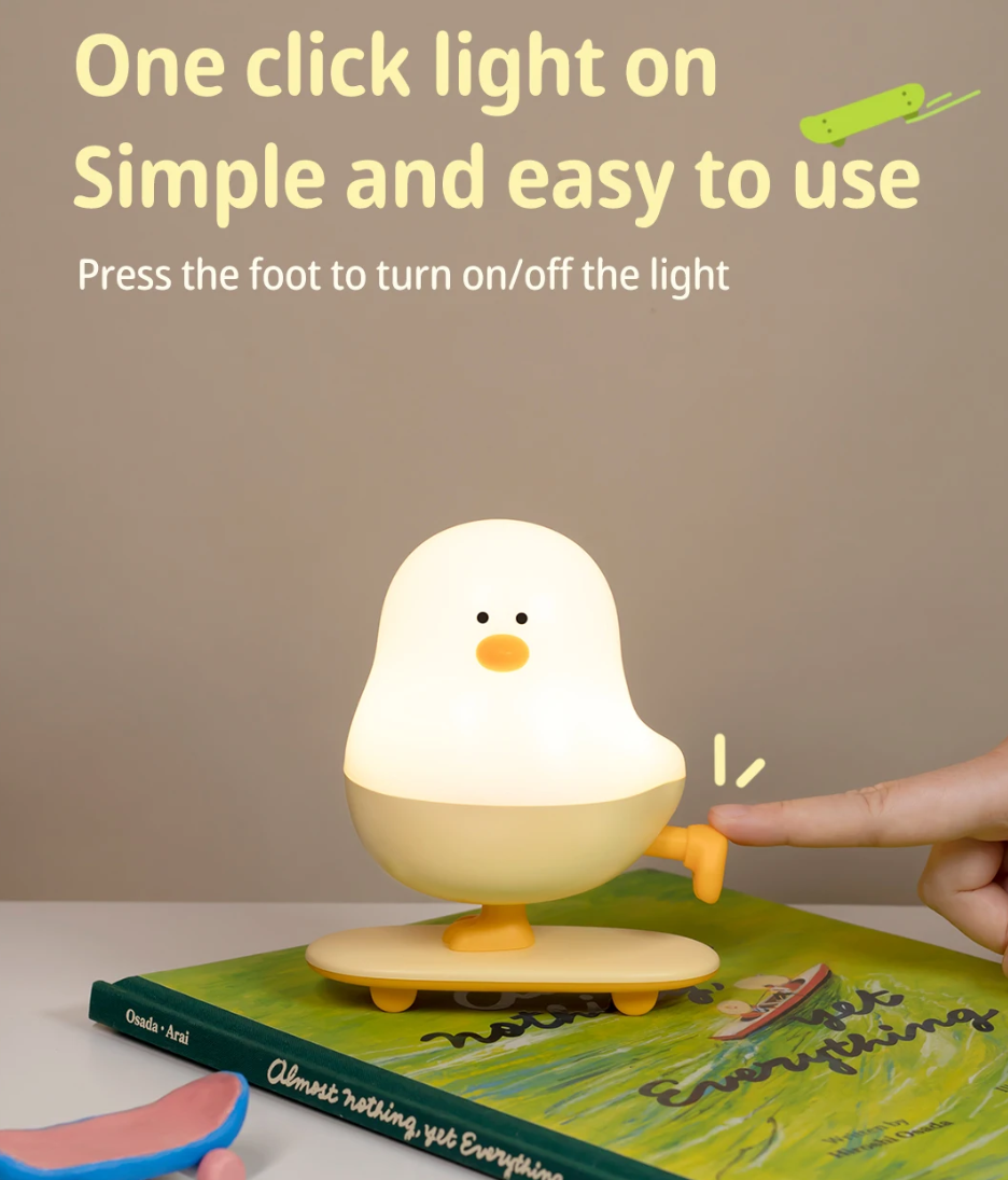 Skateboard Chicken Night Light