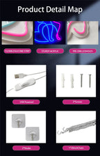 Sleeping Bulbasaur Neon Light